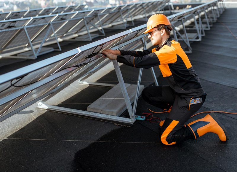 installatie van zonnepanelen